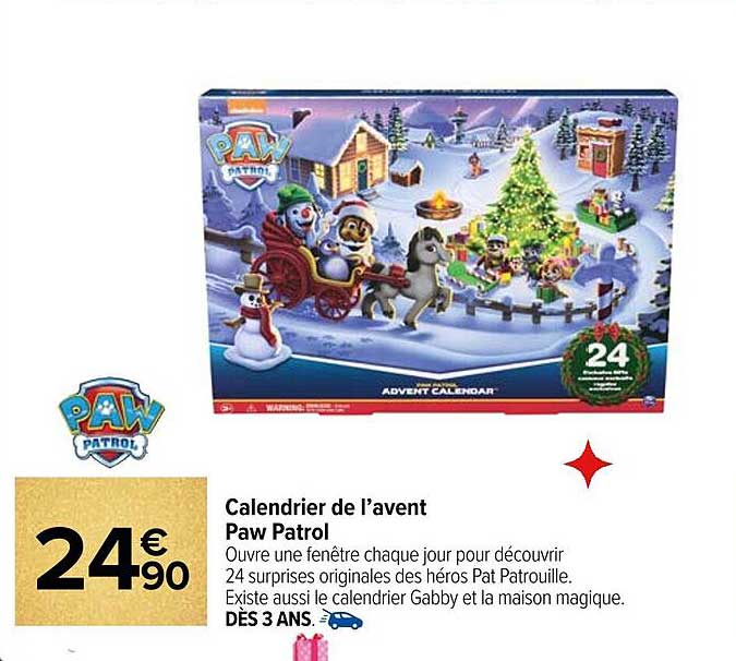 Calendrier de l’avent Paw Patrol