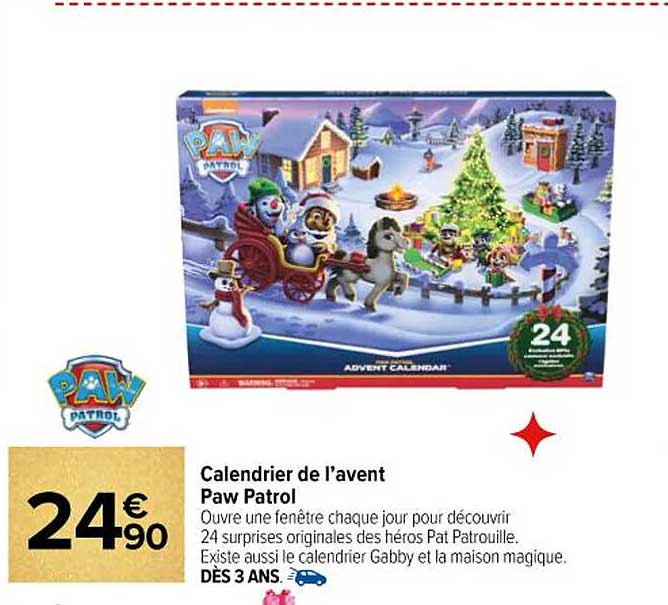 Calendrier de l’avent Paw Patrol