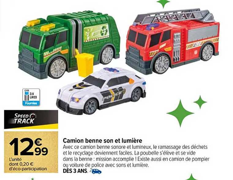 Camion benne son et lumière