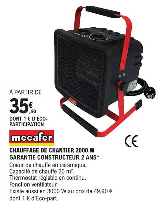 CHAUFFAGE DE CHANTIER 2000 W