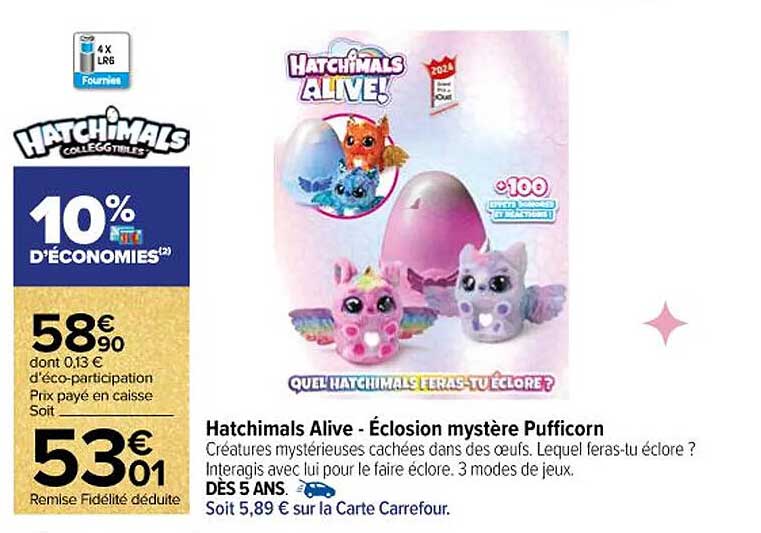 Hatchimals Alive - Éclosion mystère Pufficorn