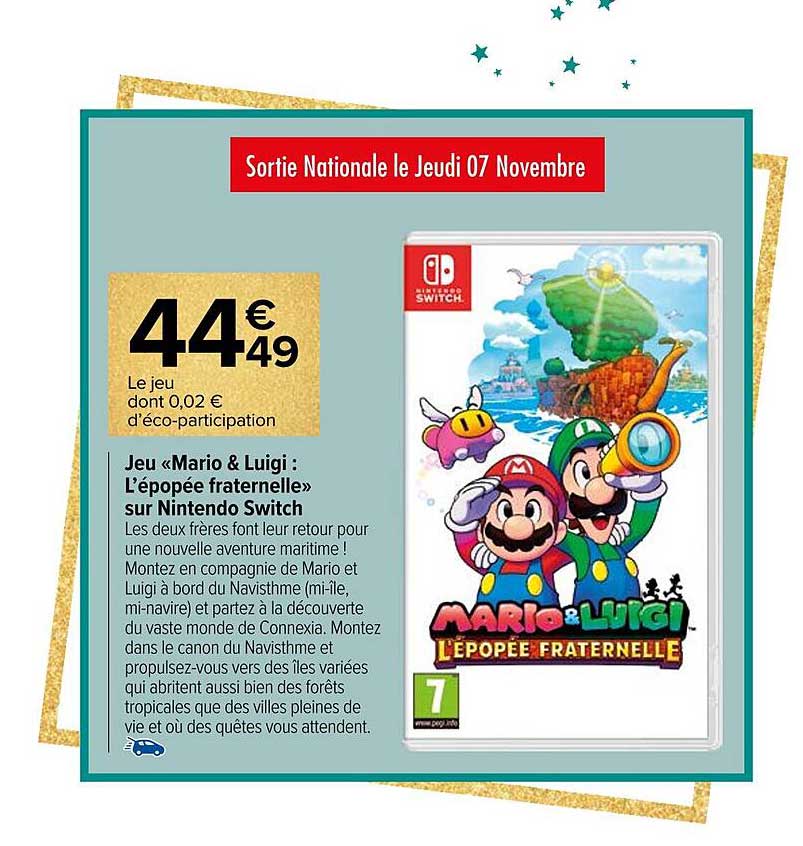 Mario & Luigi : L'épopée fraternelle sur Nintendo Switch