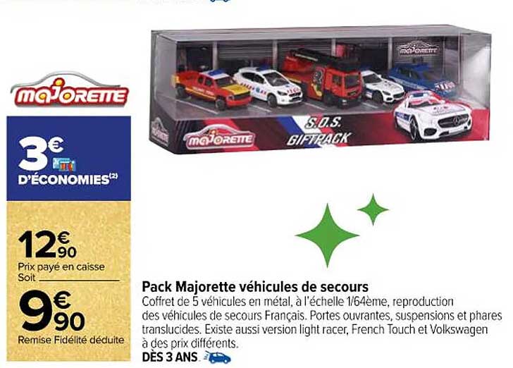 Pack Majorette véhicules de secours