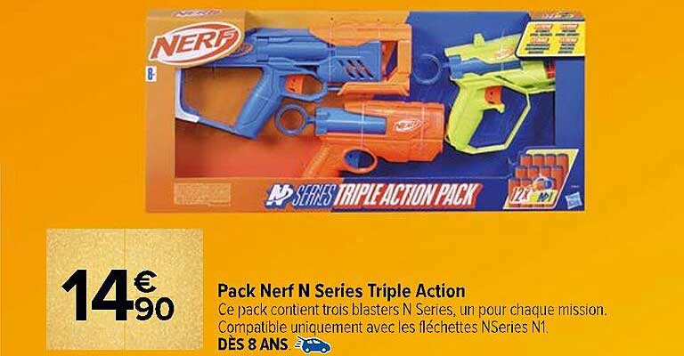 Pack Nerf N Series Triple Action