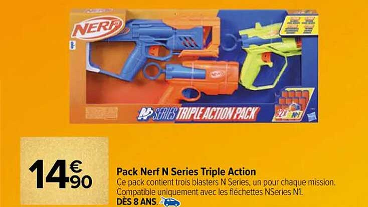 Pack Nerf N Series Triple Action