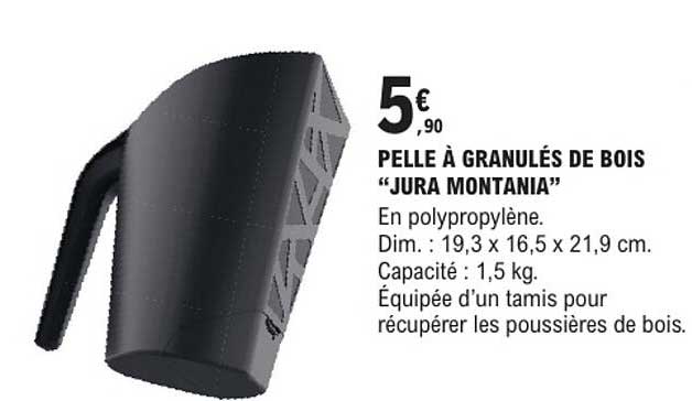 PELLE À GRANULÉS DE BOIS "JURA MONTANIA"