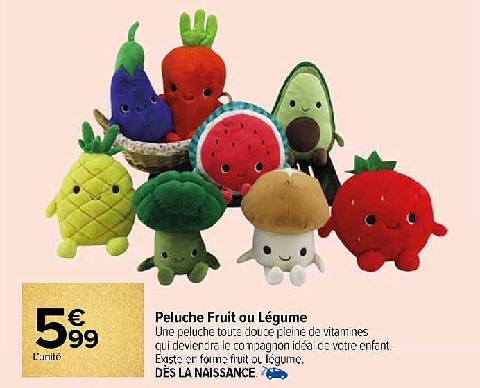 Peluche Fruit ou Légume