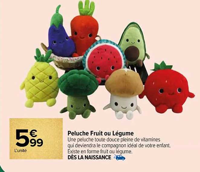 Peluche Fruit ou Légume