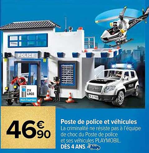 Poste de police et véhicules