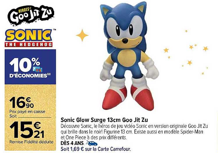 Sonic Glow Surge 13cm Goo Jit Zu