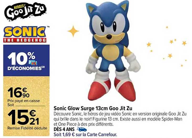 Sonic Glow Surge 13cm Goo Jit Zu