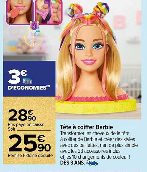 Tête à coiffer Barbie