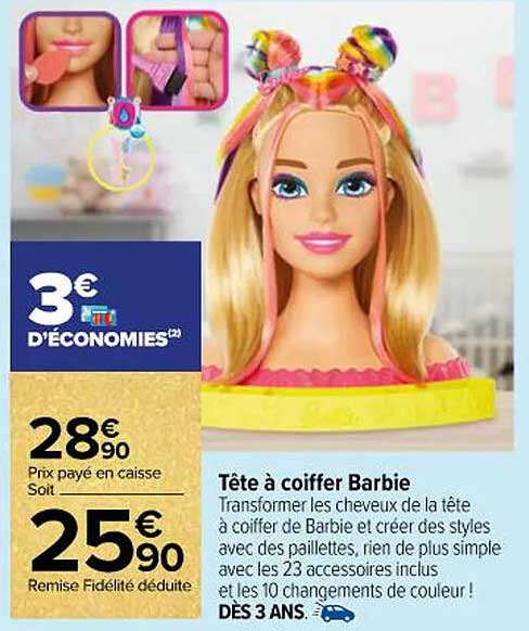 Tête à coiffer Barbie