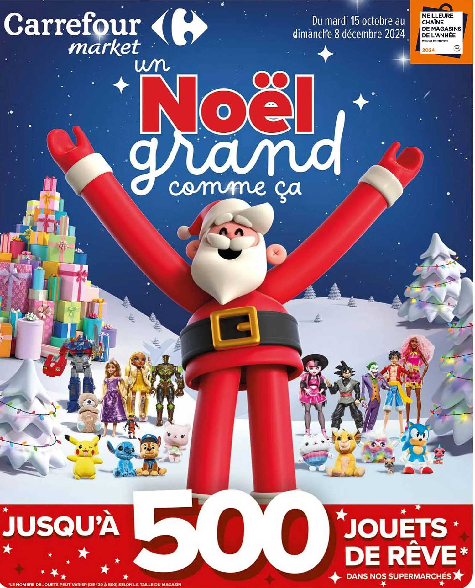 un Noël grand comme ça  
JUSQU'A 500 JOUETS DE RÊVE