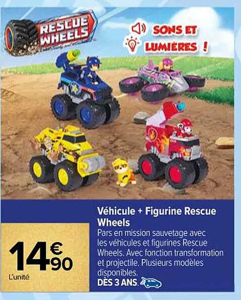 Véhicule + Figurine Rescue Wheels