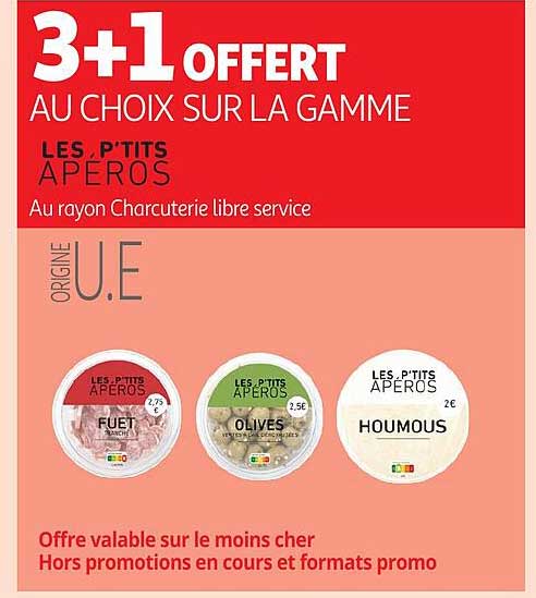 3+1 OFFERT AU CHOIX SUR LA GAMME LES P'TITS APÉROS