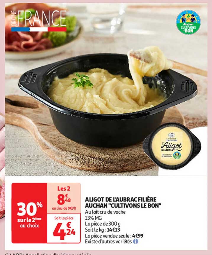 ALIGOT DE L'AUBRAC FILIÈRE AUCHAN "CULTIVONS LE BON"