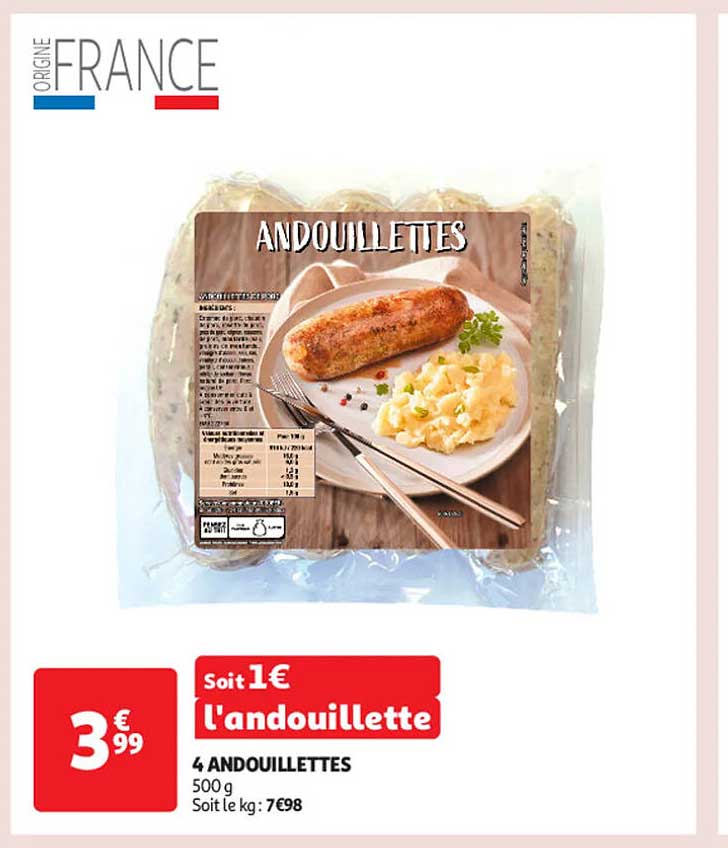 ANDOUILLETTE 4 ANDOUILLETTES