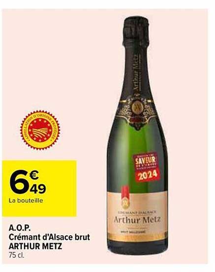 A.O.P. Crémant d'Alsace brut ARTHUR METZ