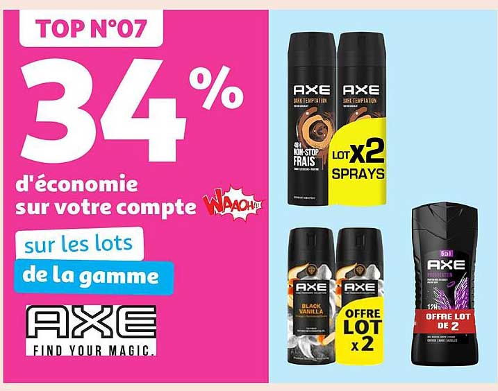 AXE OFFER LOT DE 2