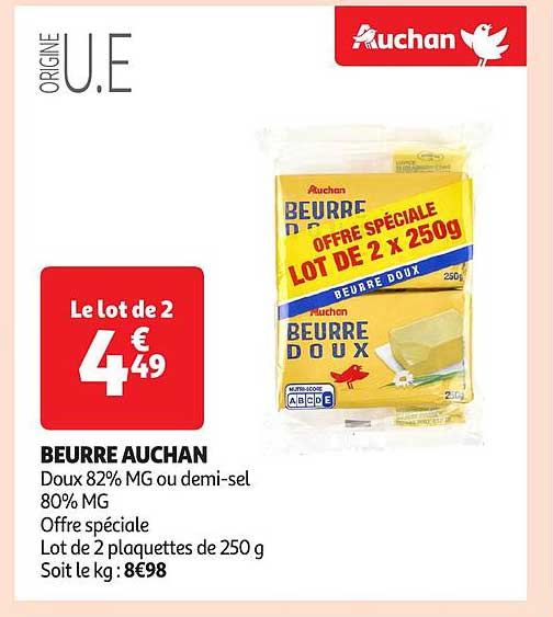 BEURRE AUCHAN