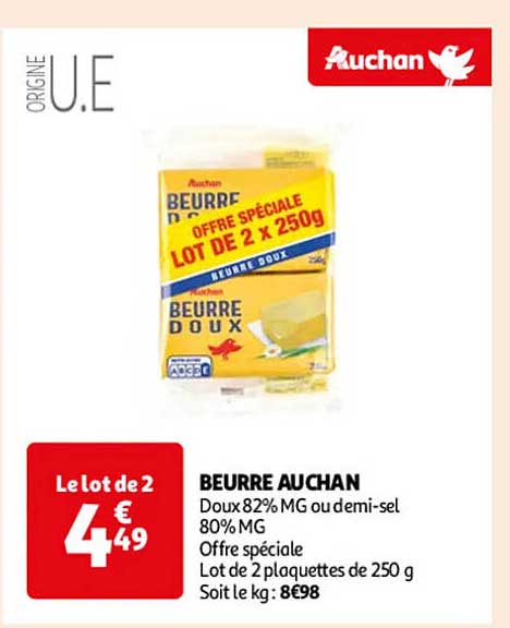 BEURRE AUCHAN