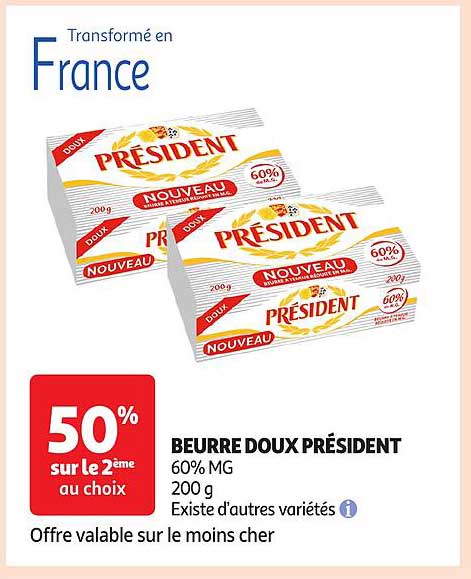 BEURRE DOUX PRÉSIDENT