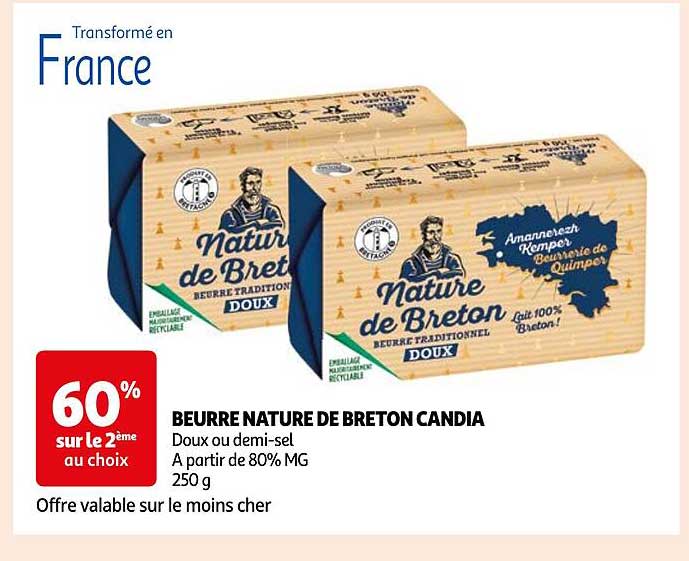 BEURRE NATURE DE BRETON CANDIA