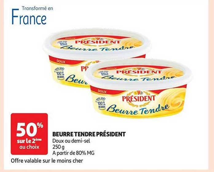 BEURRE TENDRE PRÉSIDENT