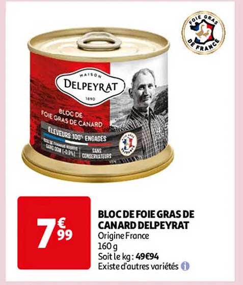 BLOC DE FOIE GRAS DE CANARD DELPEYRAT