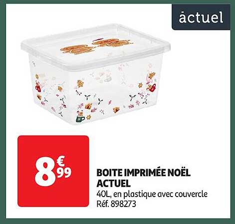 BOITE IMPRIMÉE NOËL ACTUEL