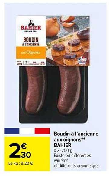 Boudin à l'ancienne aux oignons(a) BAHIER