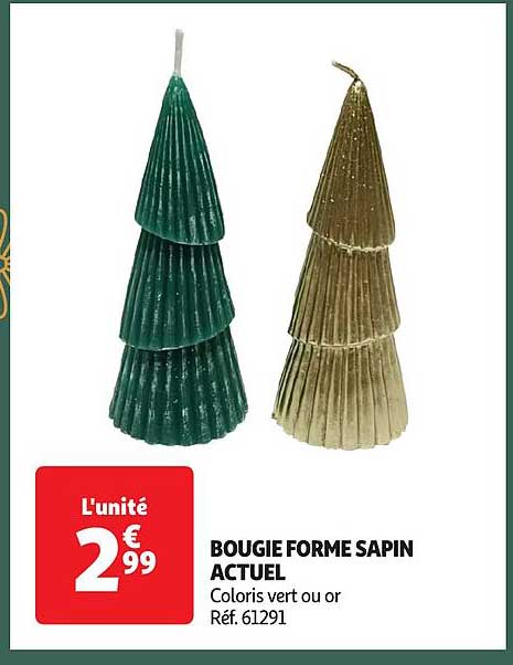 BOUGIE FORME SAPIN ACTUEL