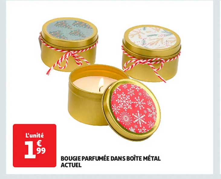 BOUGIE PARFUMÉE DANS BOÎTE MÉTAL ACTUEL