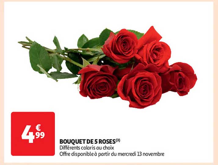 BOUQUET DE 5 ROSES