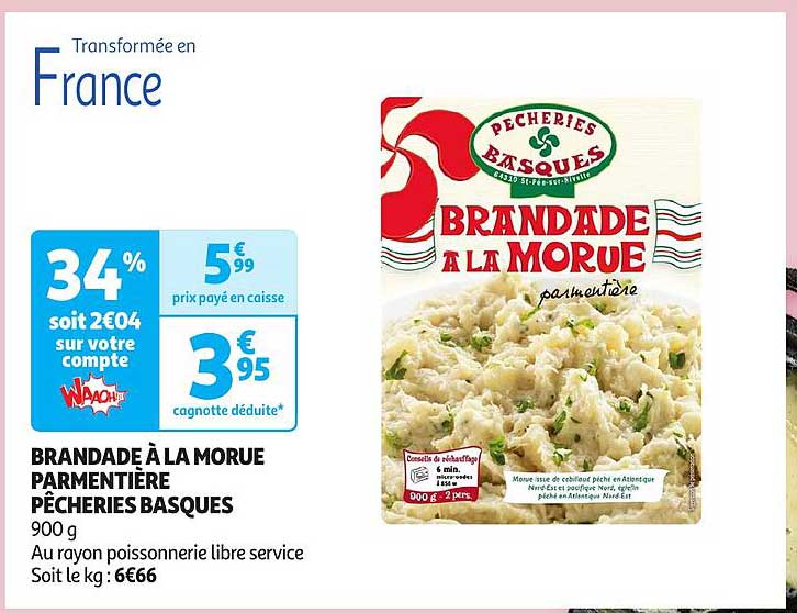 BRANDADE À LA MORUE PARMENTIÈRE PÊCHERIES BASQUES