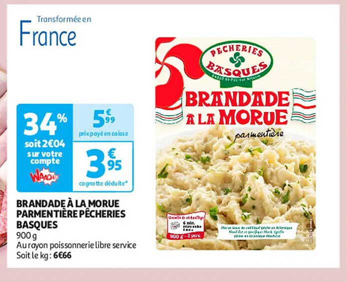 BRANDADE À LA MORUE PARMENTIÈRE PÊCHERIES BASQUES