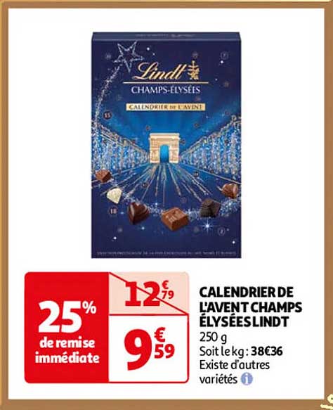 CALENDRIER DE L'AVENT CHAMPS ÉLYSÉES LINDT