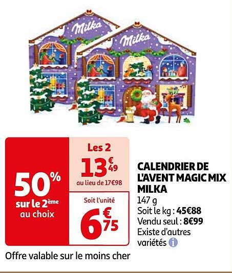 CALENDRIER DE L'AVENT MAGIC MIX MILKA