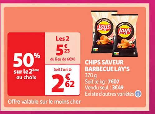 CHIPS SAVEUR BARBECUE LAY'S