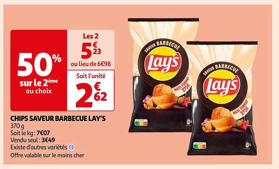 CHIPS SAVEUR BARBECUE LAY'S