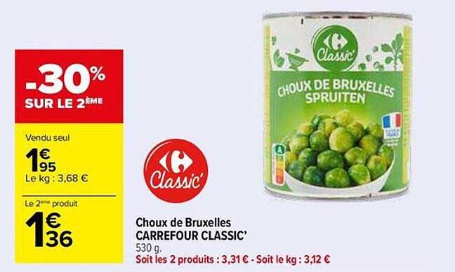 Choux de Bruxelles CARREFOUR CLASSIC’