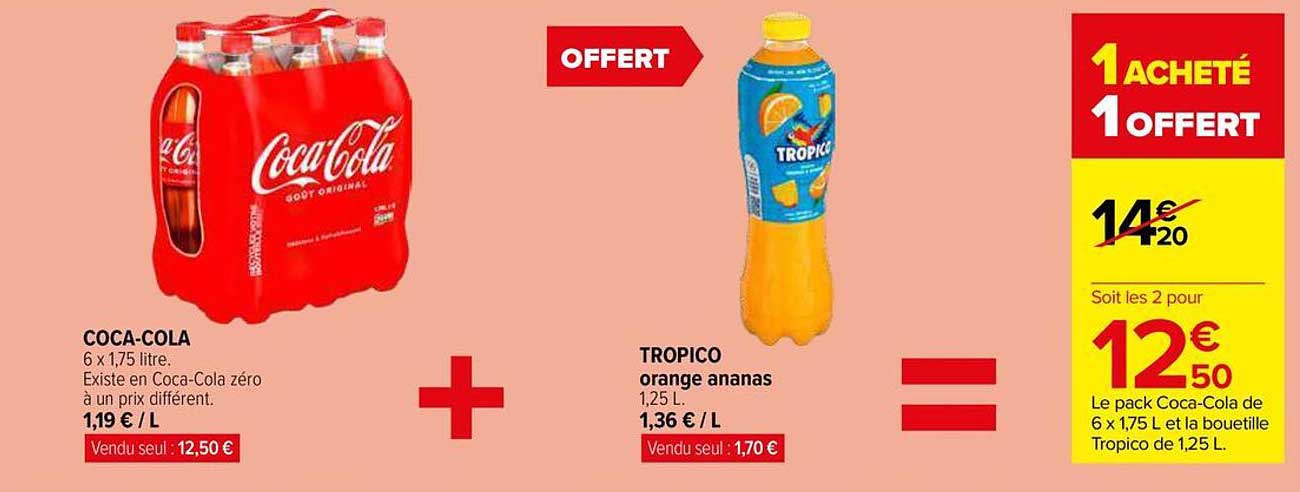 COCA-COLA  
TROPICO orange ananas