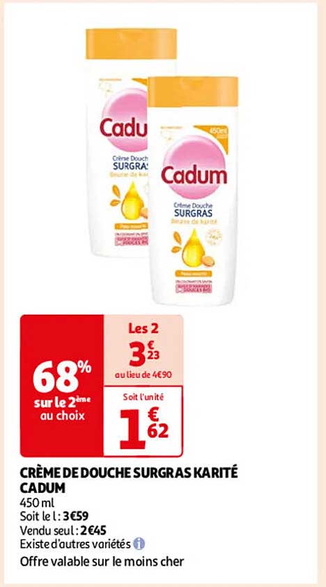 CRÈME DE DOUCHE SURGRAS KARITÉ CADUM