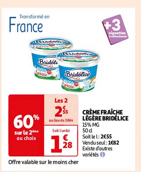 CRÈME FRAÎCHE LÉGÈRE BRIDÉLICE