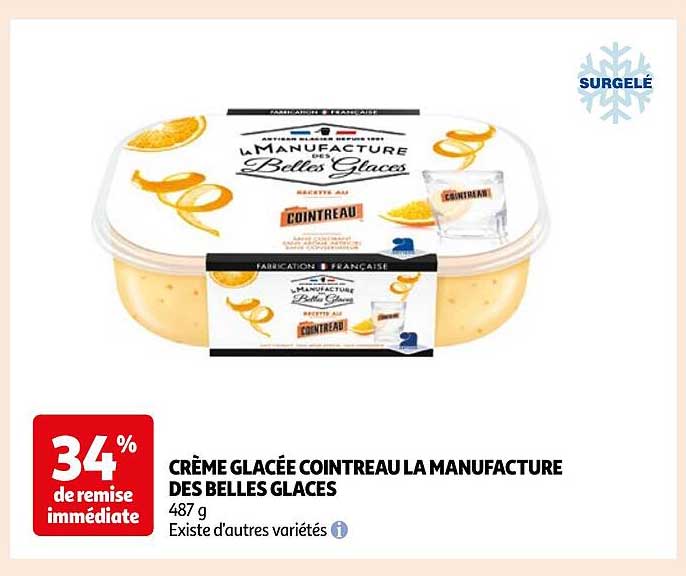 CRÈME GLACÉE COINTREAU LA MANUFACTURE DES BELLES GLACES