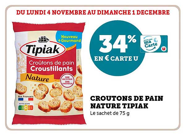 CROUTONS DE PAIN NATURE TIPIAK