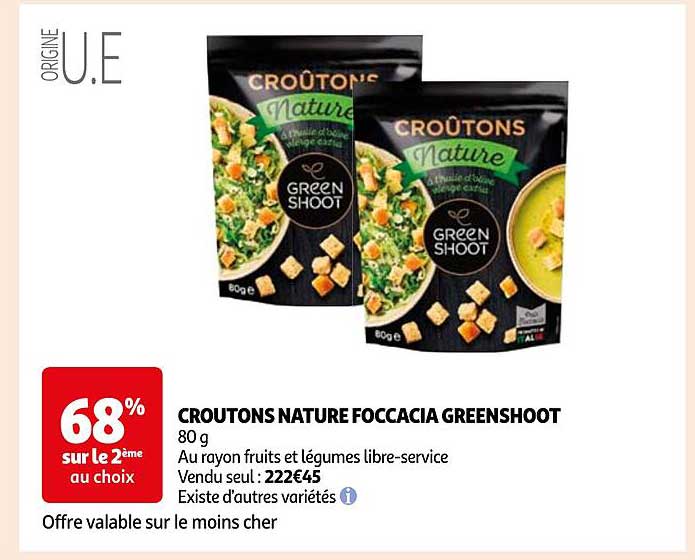 CROUTONS NATURE FOCCACIA GREENSHOOT