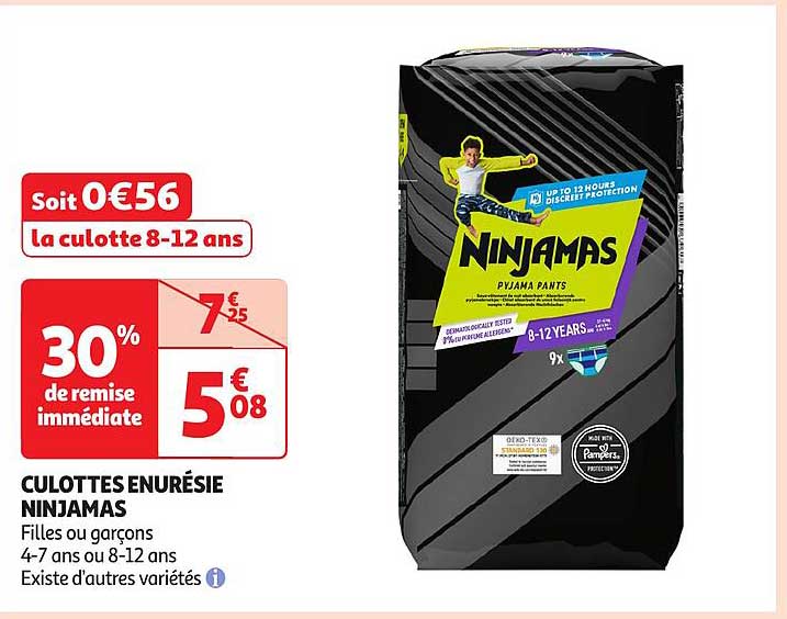 CULOTTES ENURÉSIE NINJAMAS