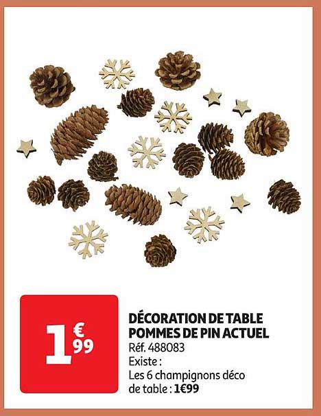 DÉCORATION DE TABLE POMMES DE PIN ACTUEL